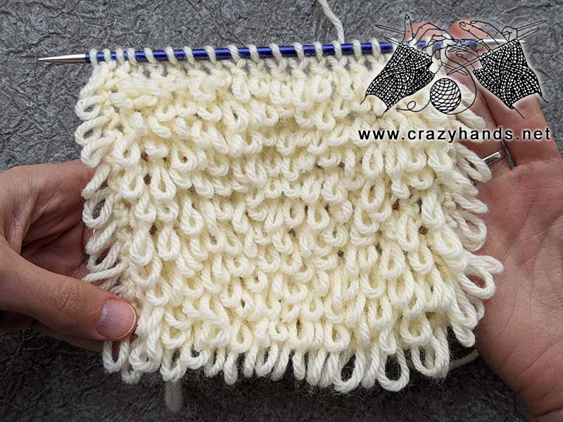 knit loopy stitch pattern