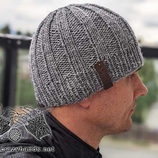 classic winter knit hat on a male model