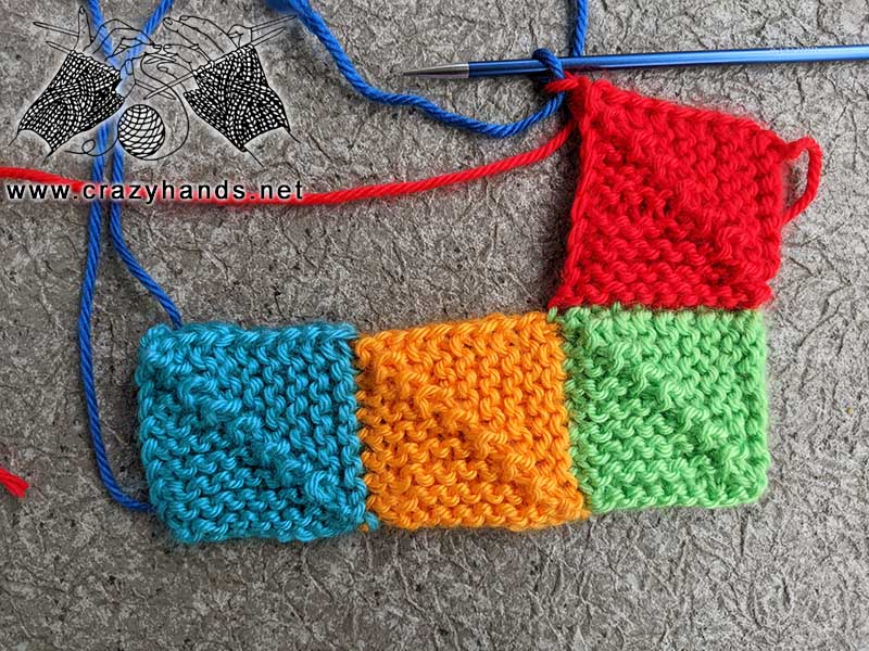 knit patchwork square 1 - line 2-3