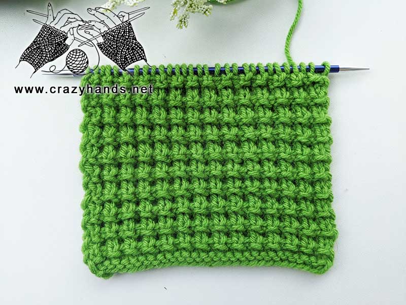 knit running bond stitch pattern