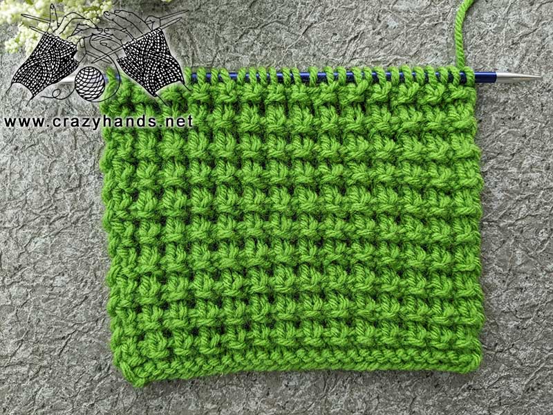 knit running bond stitch