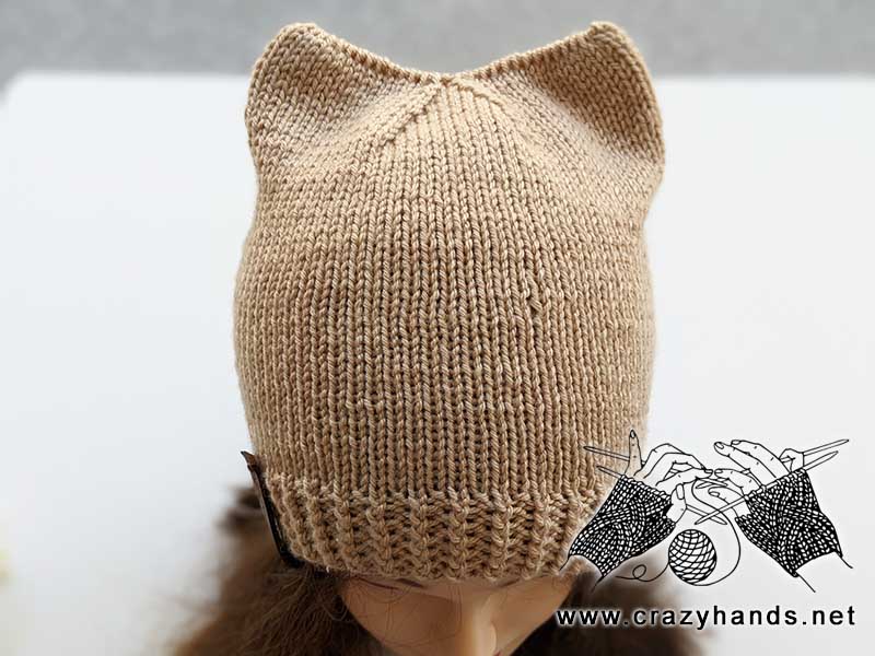 knit cat ears hat pattern