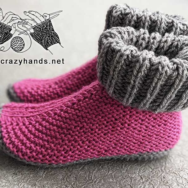 flat knit socks with folded cuff pattern