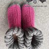 flat knit socks with folded cuff - top view