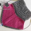 non-sewed flat knit sock with folded cuff