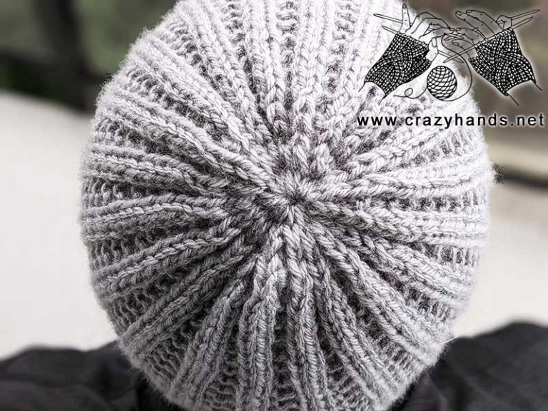 Free Knit Ribbed Men's Hat Pattern · Crazy Hands
