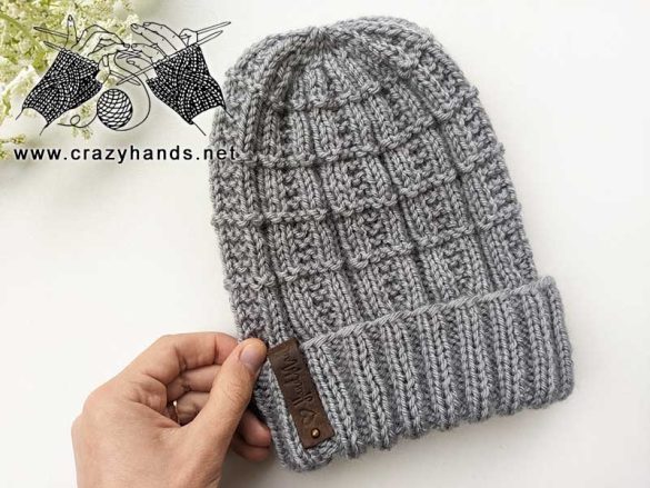 Free Knit & Purl Hat Pattern for Men · Crazy Hands