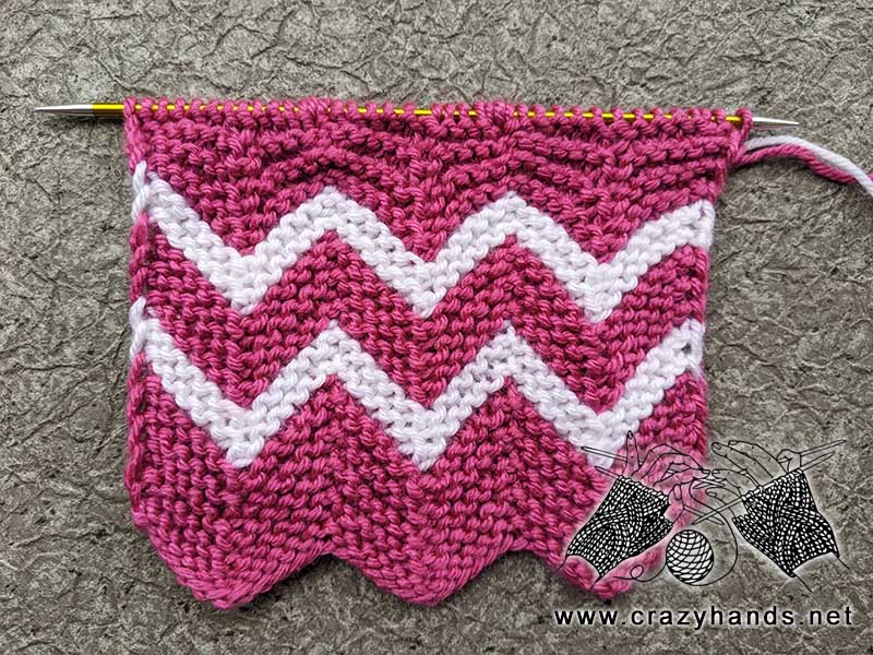 knit chevron stitch