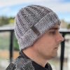 knit ribbed hat on a male model