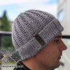 knit ribbed men's hat pattern