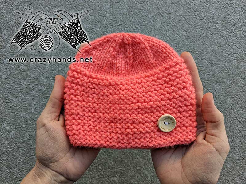 knit newborn baby beanie pattern (v1)