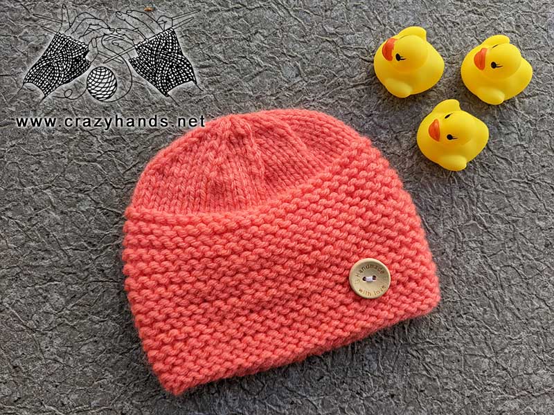 knit newborn baby beanie (v1)