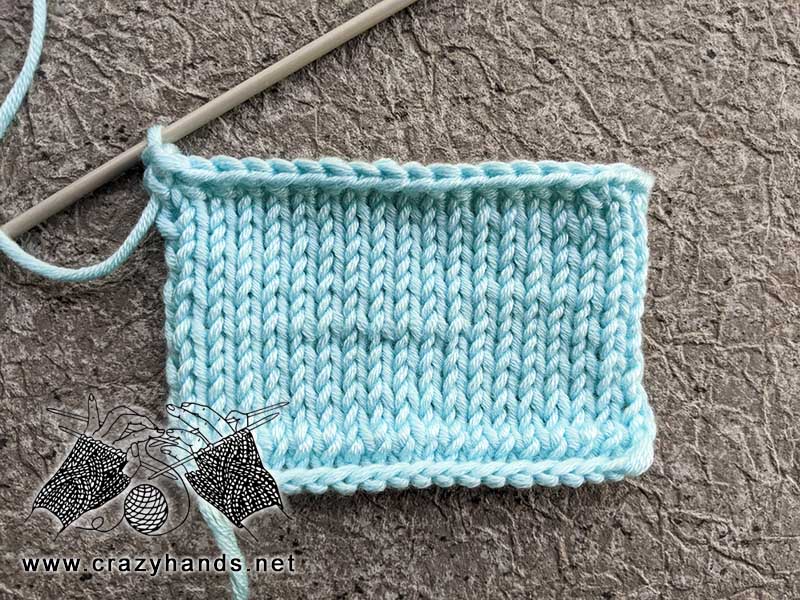 knit non-rolling bind-off stockinette stitch