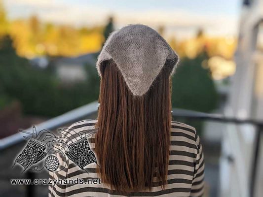 Free Knit Warm Bandana (Kerchief) Pattern · Crazy Hands