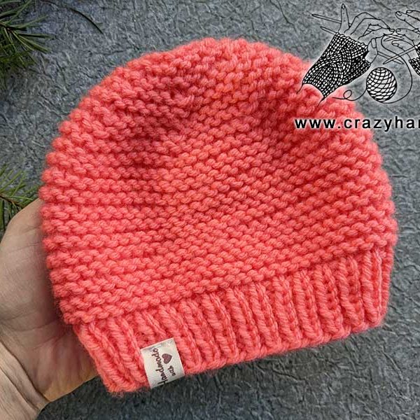 knit newborn baby beanie pattern - variant 3