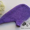 knit winter bandana kerchief on a flat surface - full item side view