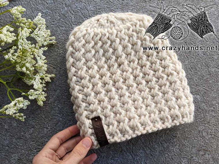 Free Knit Flat Super Bulky Hat Pattern · Crazy Hands