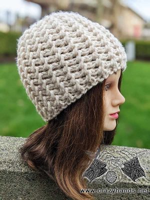 Free Knit Flat Super Bulky Hat Pattern · Crazy Hands