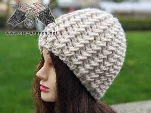 Free Knit Flat Super Bulky Hat Pattern · Crazy Hands