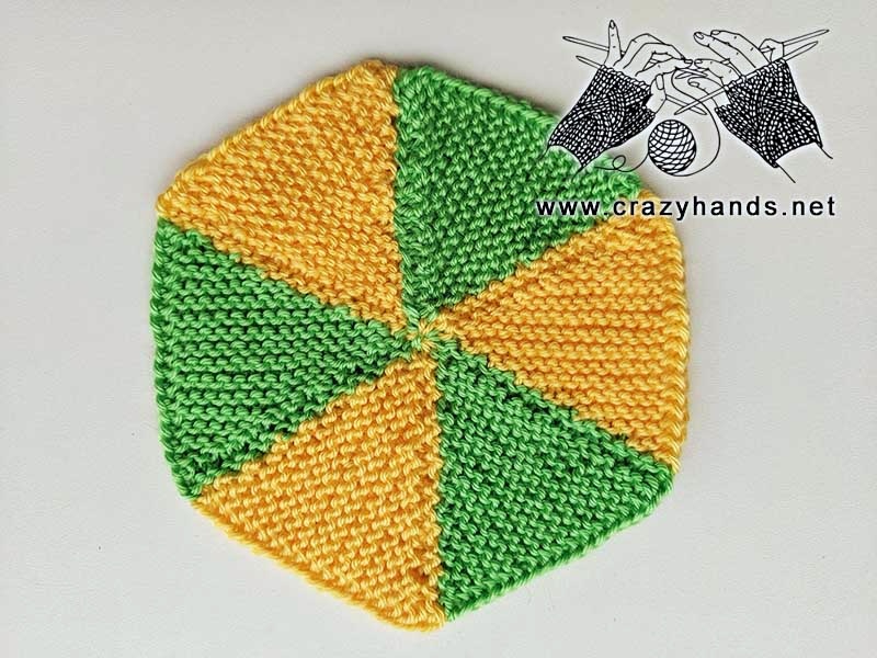 knit hexagon doormat