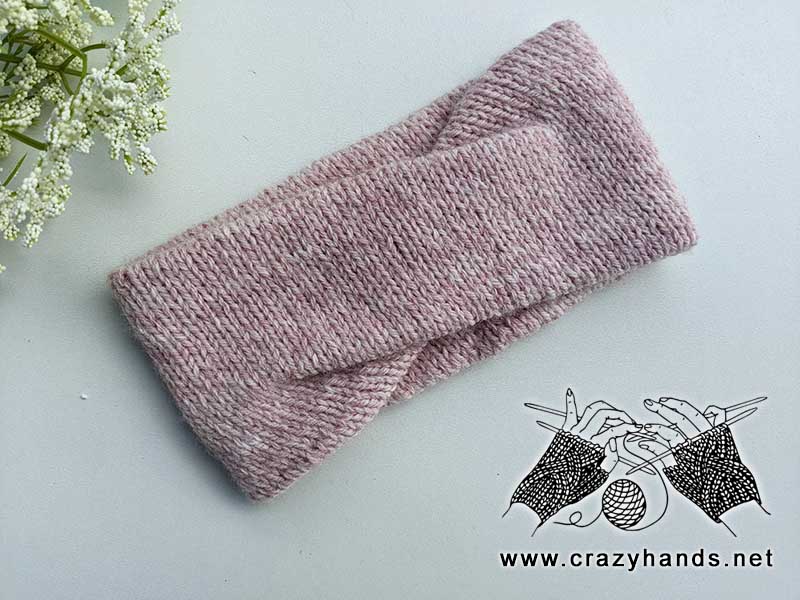 knit twisted double-layer headband pattern