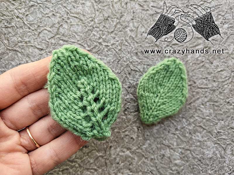 knit double-layer leaf pattern