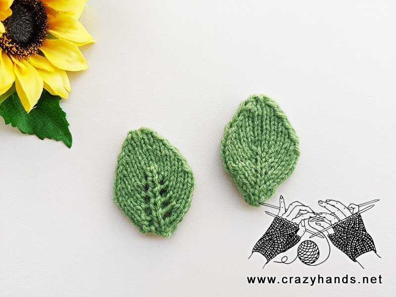 knit double-layer leaf