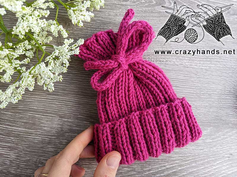 knit ribbed preemie hat pattern
