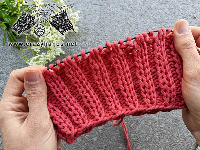 knit ribbing in the rounds - better than k2p2