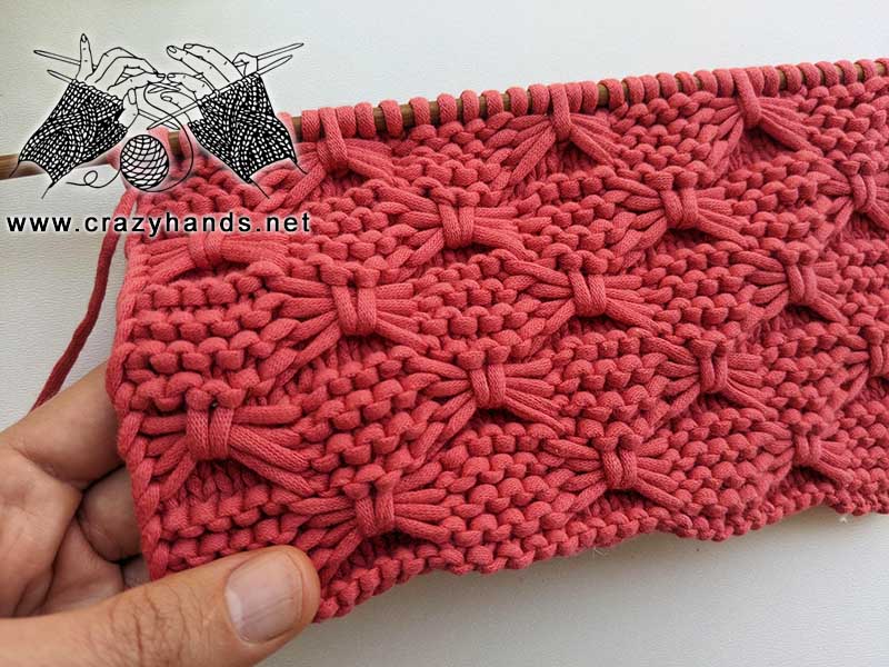 knit butterfly stitch