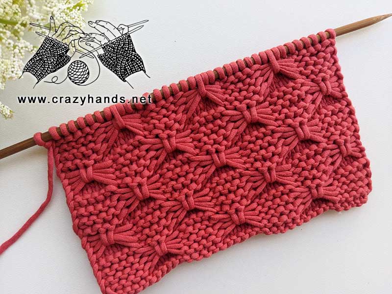 knit farfalle butterfly stitch pattern