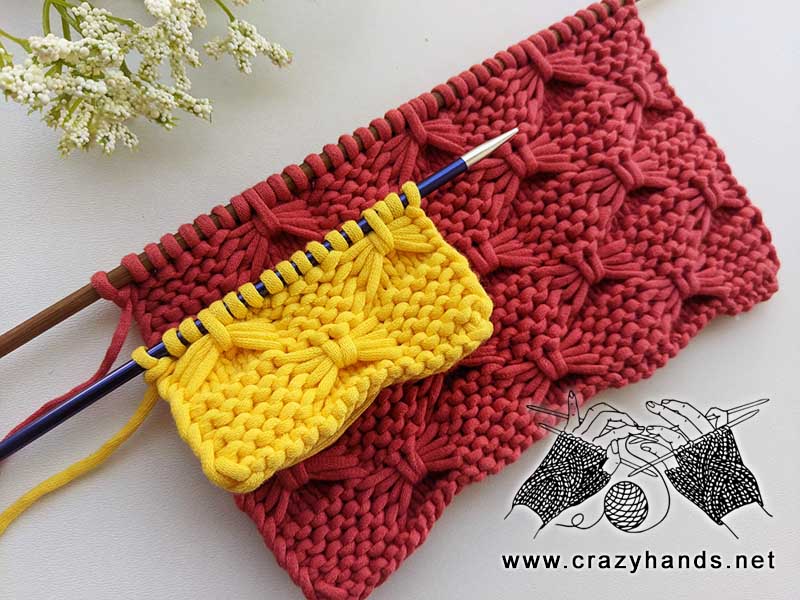 knit farfalle butterfly stitch