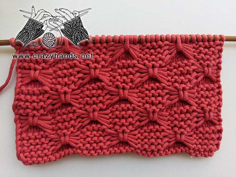 knit farfalle stitch