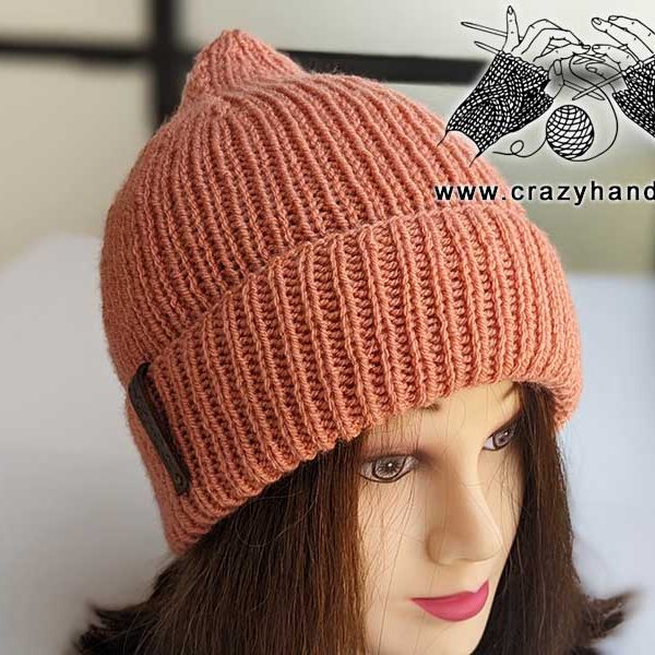 knit ribbed smooth hat pattern