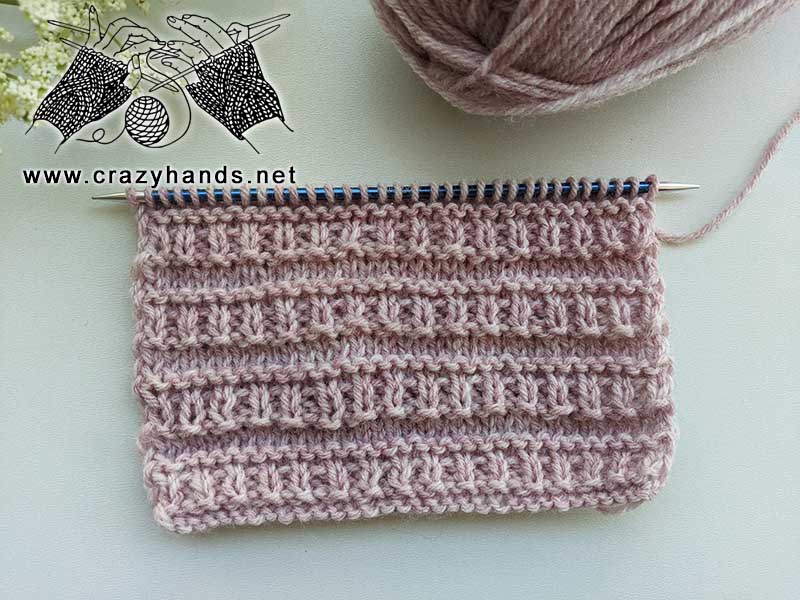 textured combo knit stitch pattern