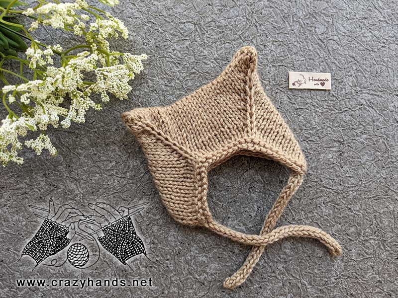 knit kitty toy hat pattern