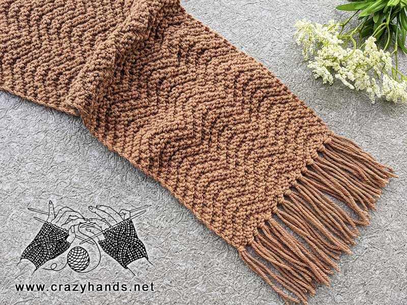 knit chevron scarf