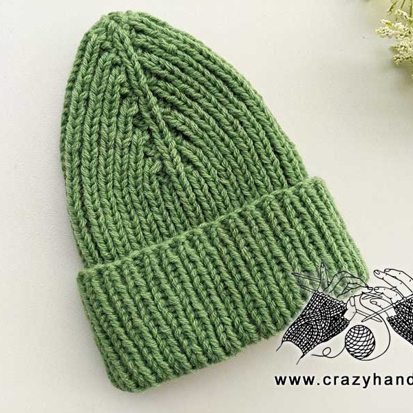 knit mountain infant baby hat pattern