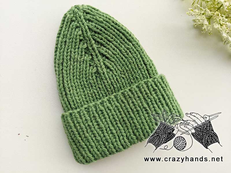 knit mountain infant baby hat pattern