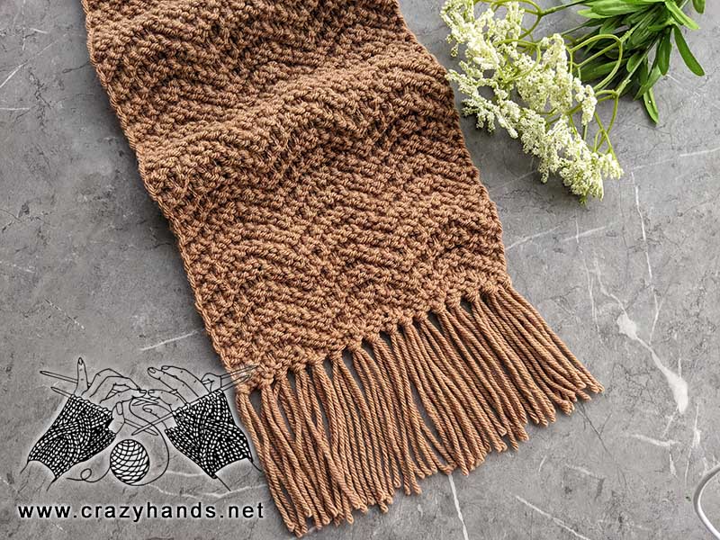 reversible chevron scarf knitting pattern