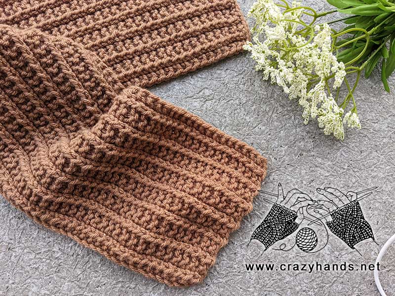 knit reversible one row scarf pattern