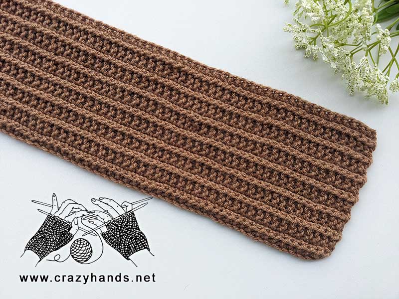 knit reversible one row scarf