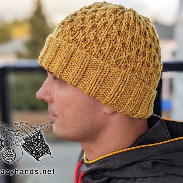 quick and cozy knit hat for men