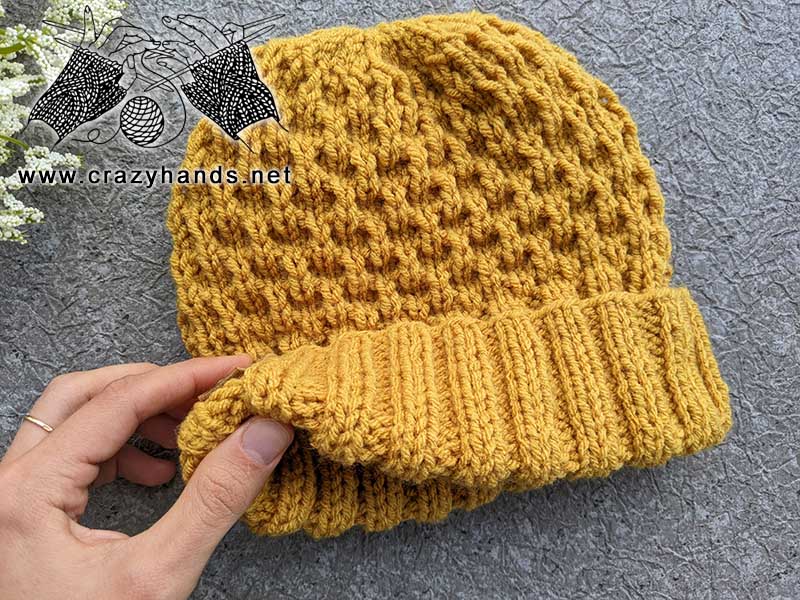 quick and cozy knit hat pattern for men