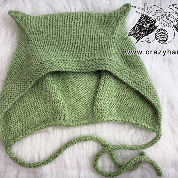knit kitty cat style hat pattern