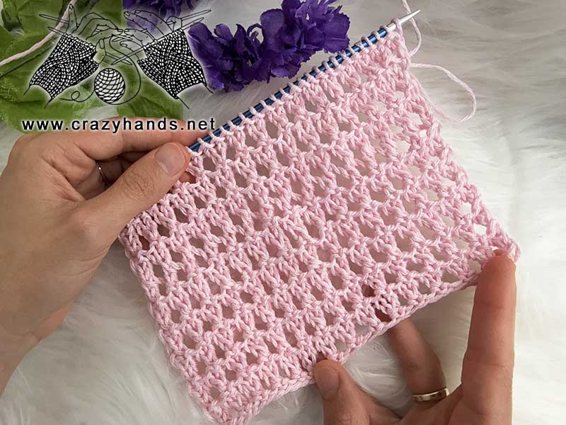 knit mesh stitch pattern